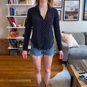 Silk Vince Button Down Shirt